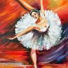 Ballerina In White Dress Paint By Number