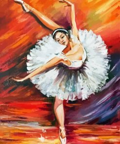 Ballerina In White Dress Paint By Number