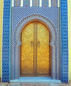 Beautiful Moroccan Door Paint By Number