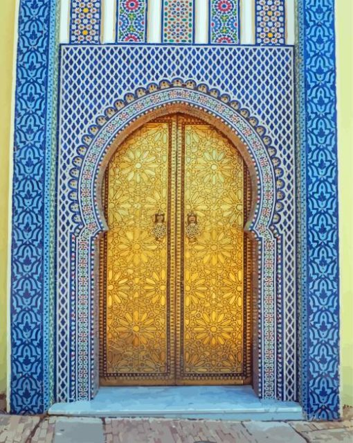 Beautiful Moroccan Door Paint By Number