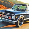 Black Classic Truck Paint By Number
