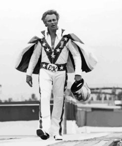 Black And White Evel Knievel Paint By Numbers