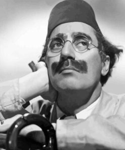 Black And White Groucho Marx Paint By Number