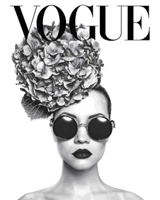 Black And White Vogue Poster Paint By Number