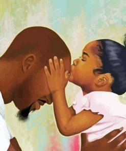 Black Father And Child Paint By Numbers