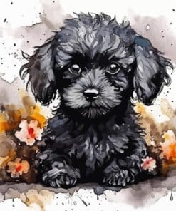 Black Poodles Dog Paint By Numbers