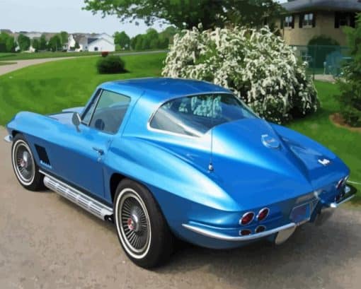 Blue 67 Stingray Paint By Numbers