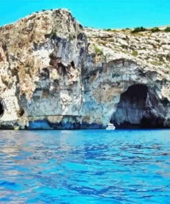Blue Grotto In Capri Paint By Number