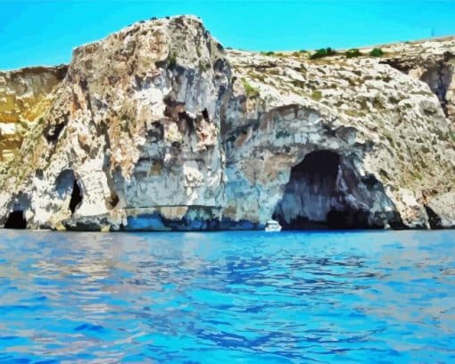 Blue Grotto In Capri Paint By Number