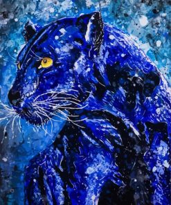 Blue Panther Art Paint By Numbers