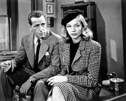 Black And White Bogart And Bacall Paint By Number