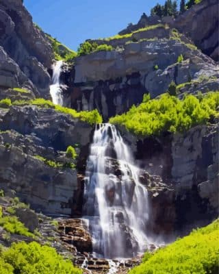 Bridal Veil Falls Paint By Number