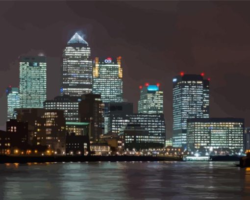 Canary Wharf Skyline Paint By Number