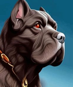 Black Cane Corso Dog Paint By Number