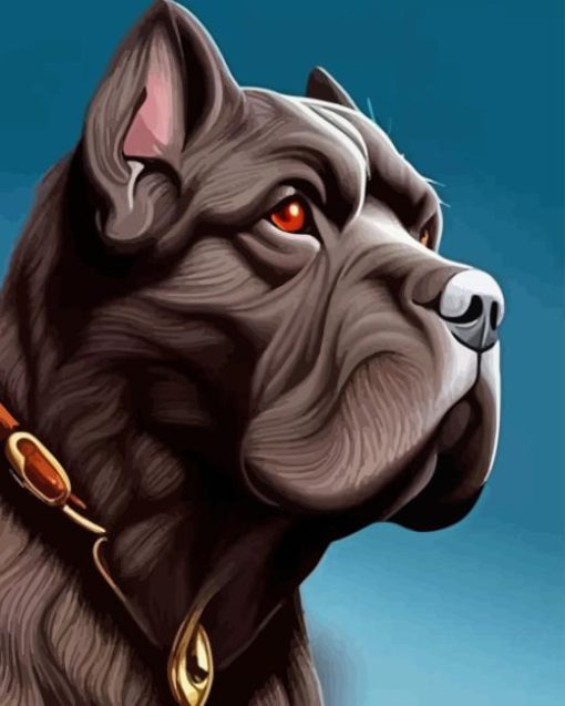 Black Cane Corso Dog Paint By Number