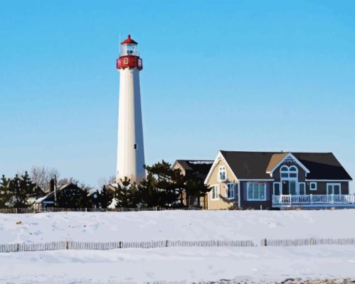 Cape May Lighthouse Paint By Number