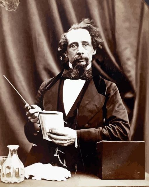 Monochrome Charles Dickens Paint By Numbers