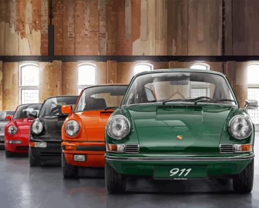 Classic Porsche Cars Paint By Numbers