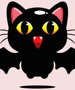 Cute Black With Bat Wings Paint By Numbers