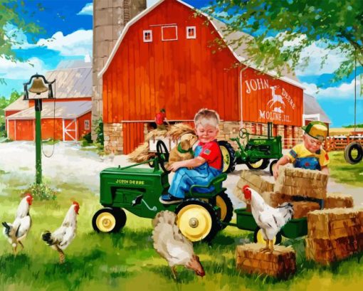 Cute Farmers By Donald Zolan Paint By Numbers