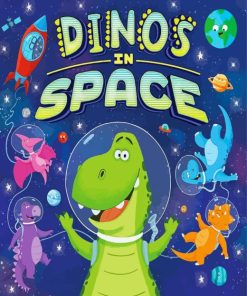 Dinosaurs In Space Paint By Numbers