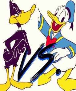 Donald Vs Daffy Paint By Numbers