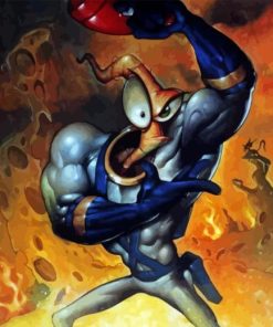 Earthworm Jim Paint By Numbers