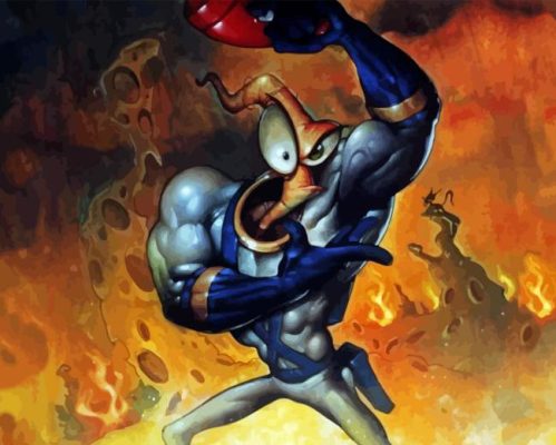 Earthworm Jim Paint By Numbers