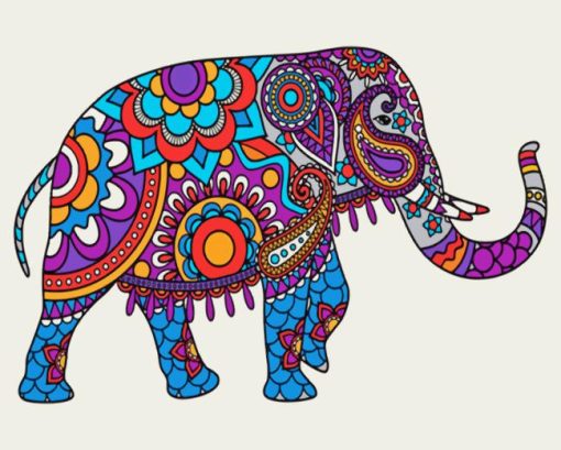 Elephant Mandala Paint By Number