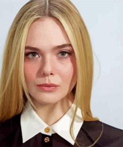 Elle Fanning Paint By Number