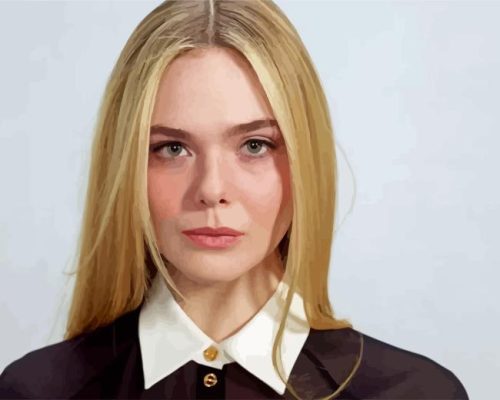 Elle Fanning Paint By Number