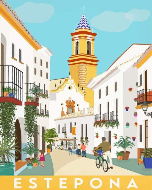 Estepona Poster Paint By Number