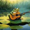 Frog Playing Guitar Paint By Number