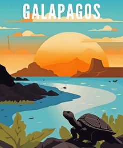 Galapagos Island Poster Paint By Number