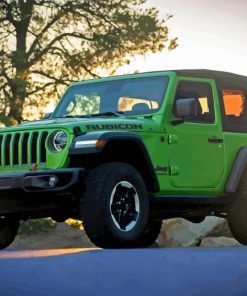 Green Jeep Paint By Number