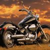 Honda Shadow At Sunset Paint By Numbers