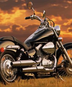 Honda Shadow At Sunset Paint By Numbers