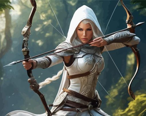 Hooded Archer Woman Paint By Number