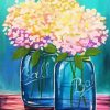 Hydrangea Bouquet In A Jar Paint By Number