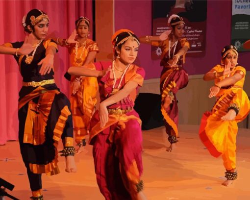 Indian Children Dancing Paint By Numbers