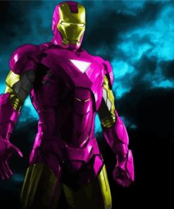 Iron Man Pink Super Hero Paint By Numbers
