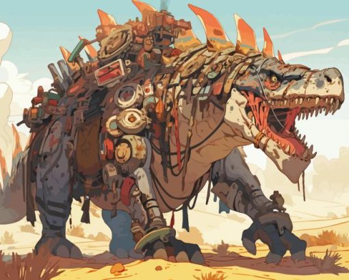 Mad Max Dinosaur Paint By Number