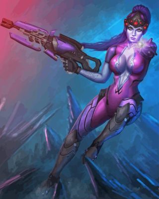 Overwatch Game Widowmaker Paint By Numbers