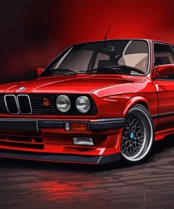 Red Bmw E30 Paint By Numbers