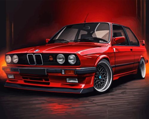 Red Bmw E30 Paint By Numbers