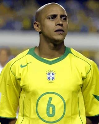 Brazilian Footballer Roberto Carlos Paint By Number