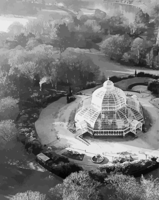 Black And White Sefton Park Paint By Number