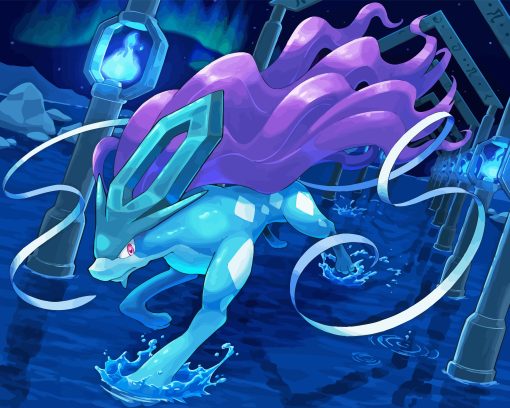 Suicune Pokemon Paint By Number