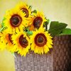 Sunflowers In A Basket Paint By Number