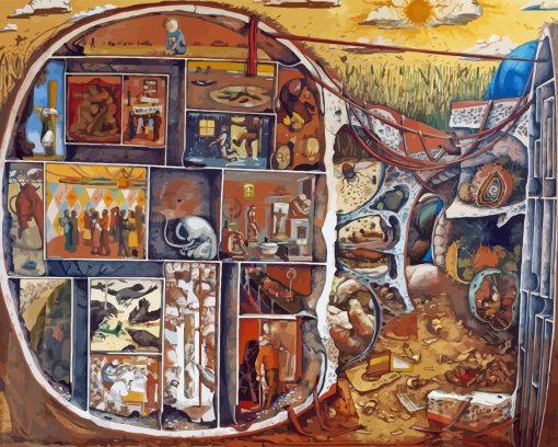 The Maze By William Kurelek Paint By Numbers